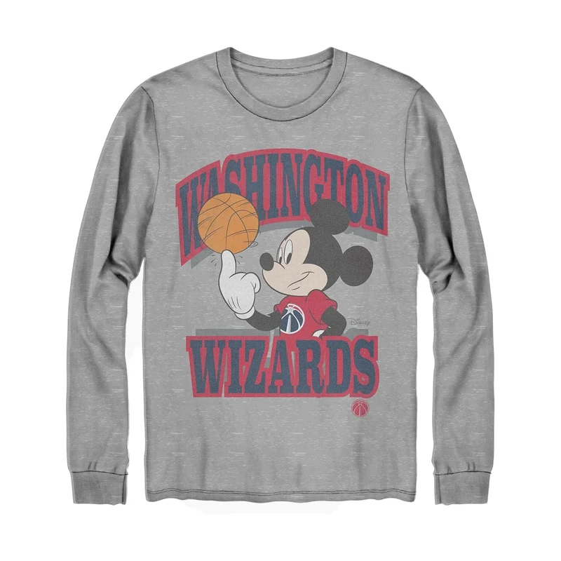 Mickey Long Sleeve Tee Washington Wizards Jersey Sports Jerseys