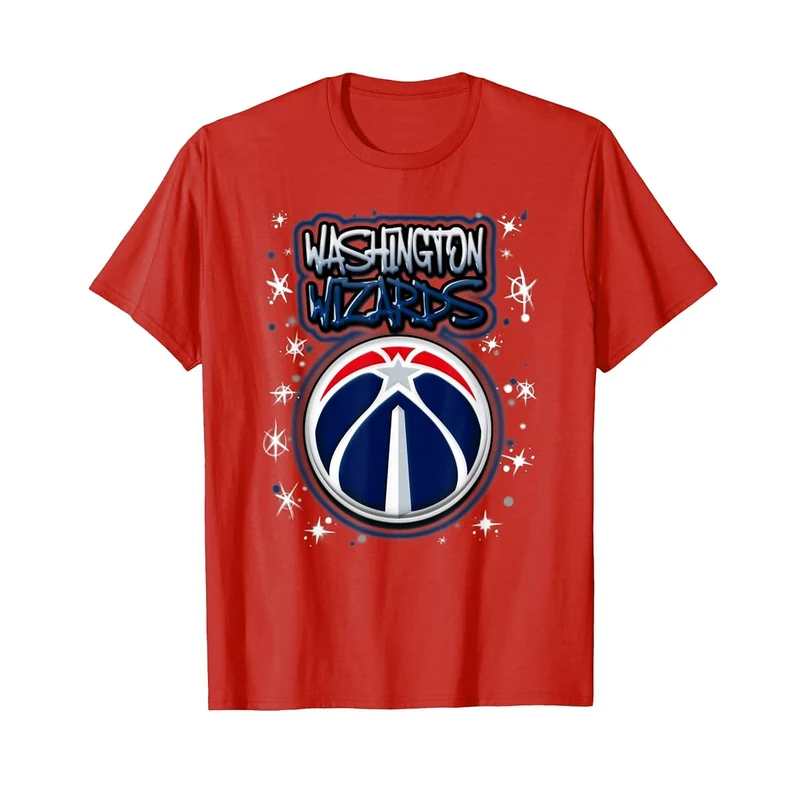 Airbrush Logo T-Shirt Washington Wizards Jersey Sports Jerseys